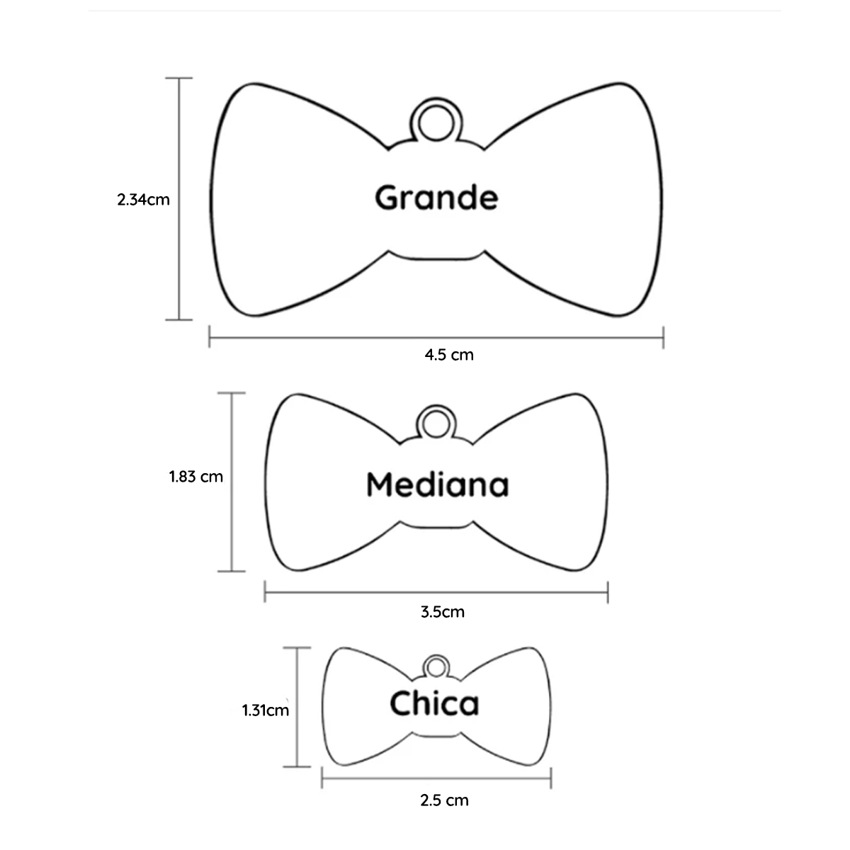 BOW-SHAPED PET TAG