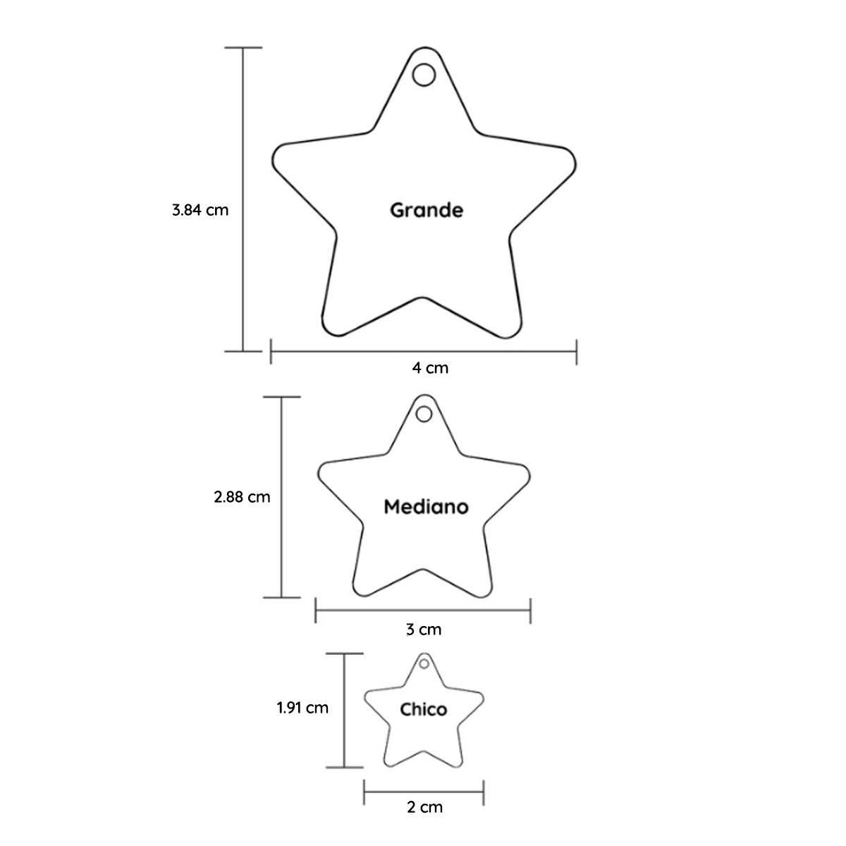 PLACA PARA MASCOTA ESTRELLA