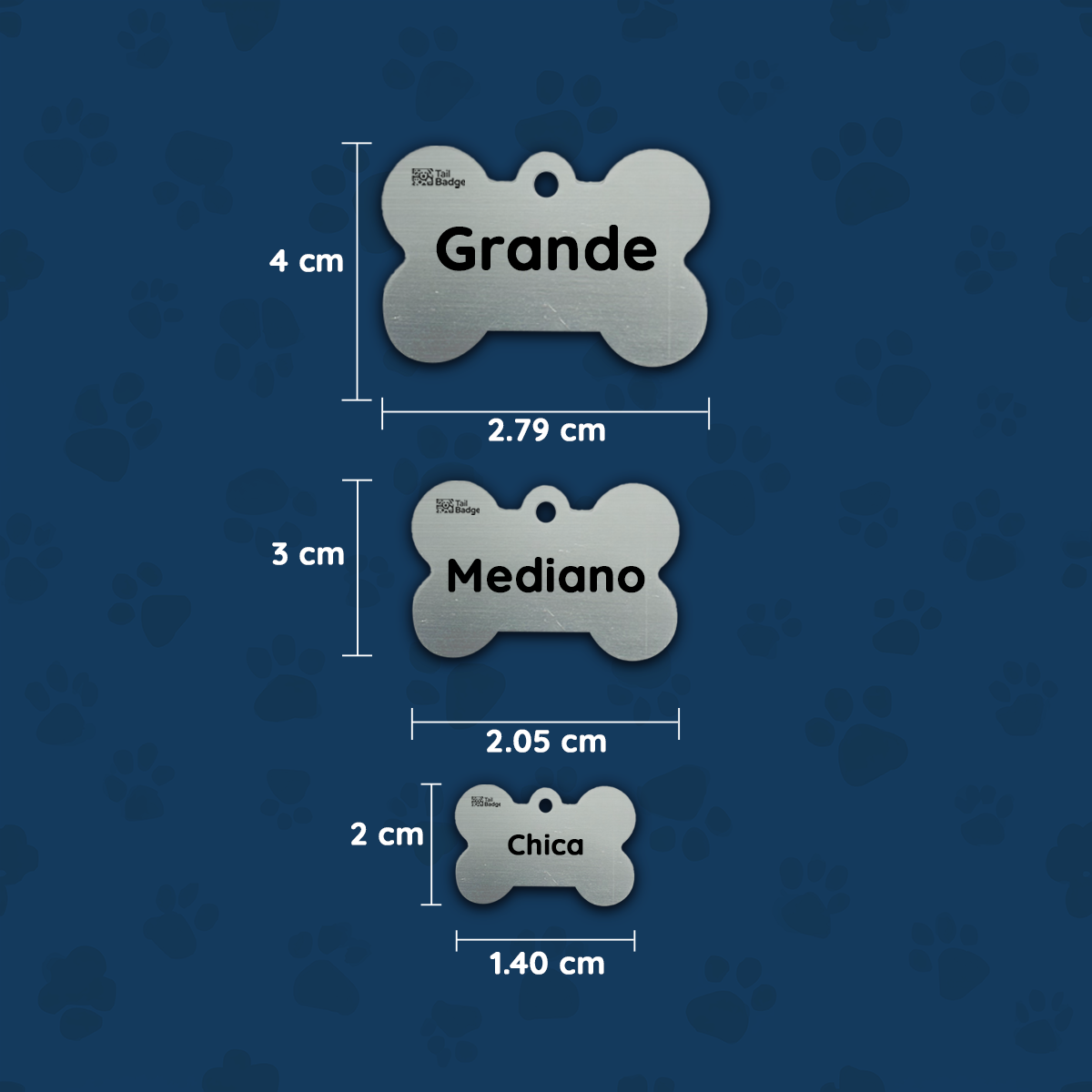 PLACA PARA MASCOTA HUESITO