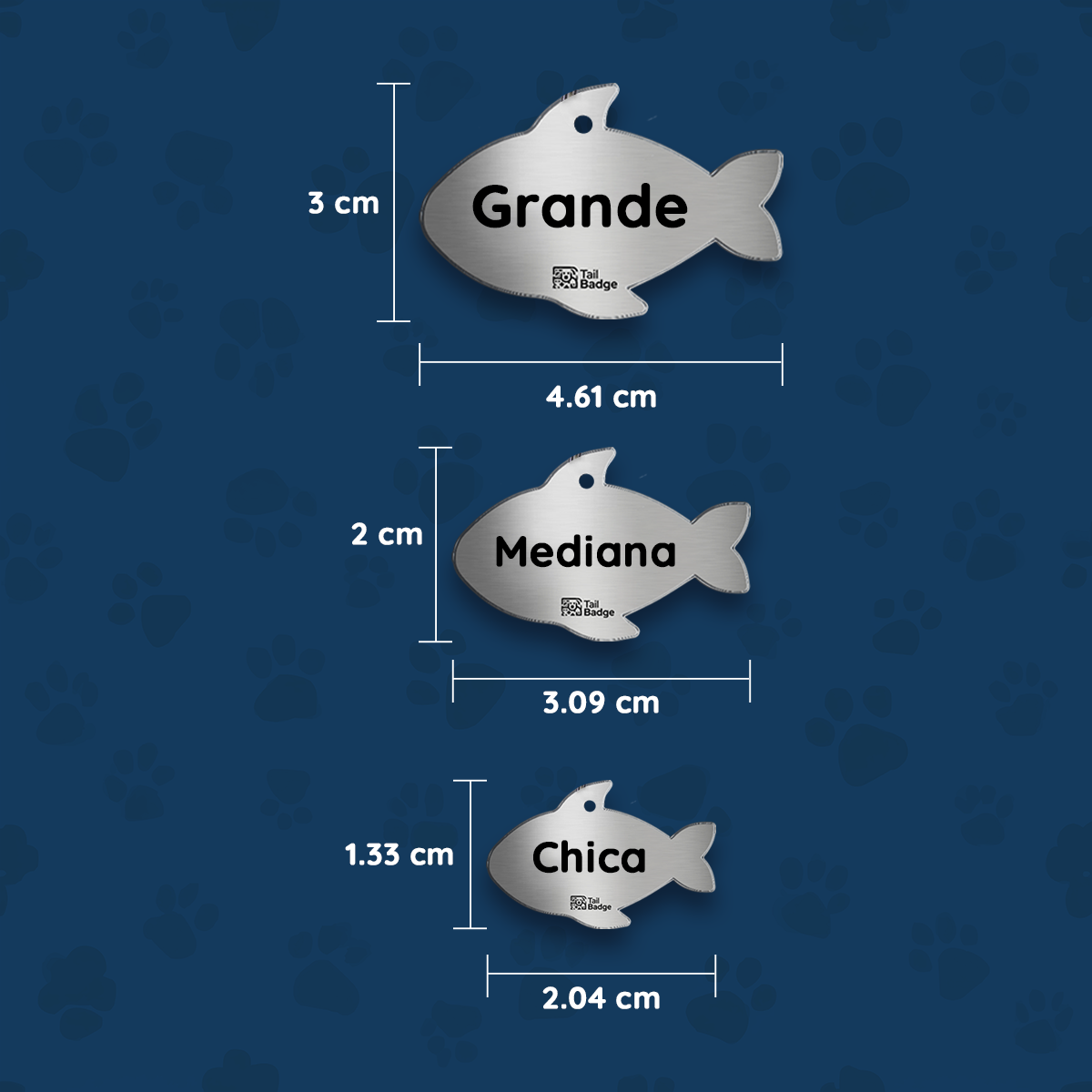 PLACA PARA MASCOTA FORMA DE PEZ