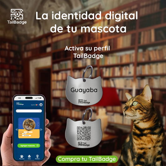 PLACA PARA MASCOTA GATO