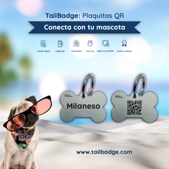 PLACA PARA MASCOTA HUESITO