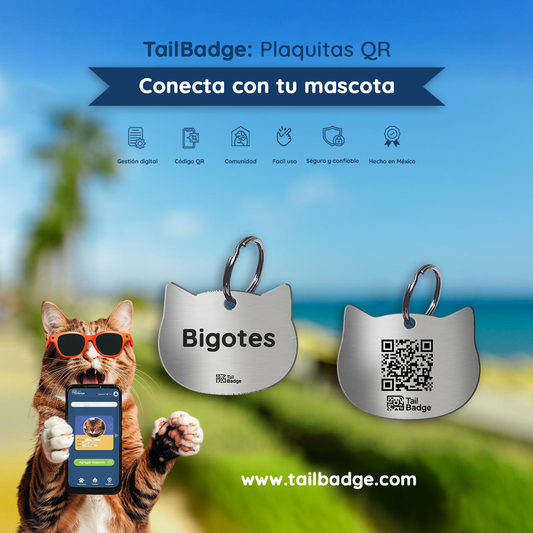 PLACA PARA MASCOTA GATO
