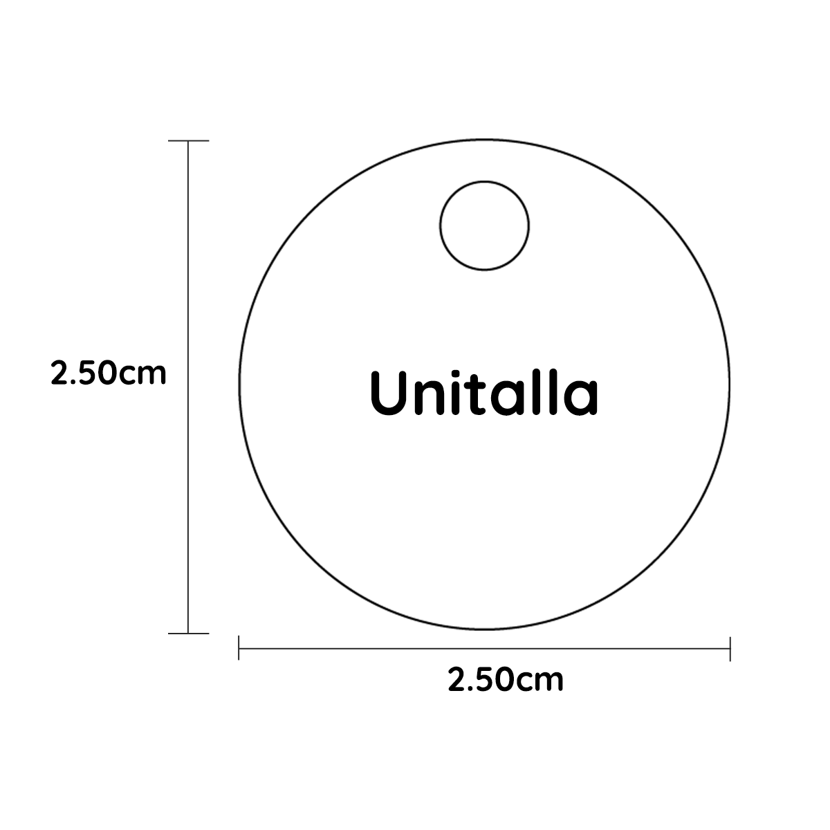 PLACA PARA MASCOTA CIRCULAR  (ALUMINIO)