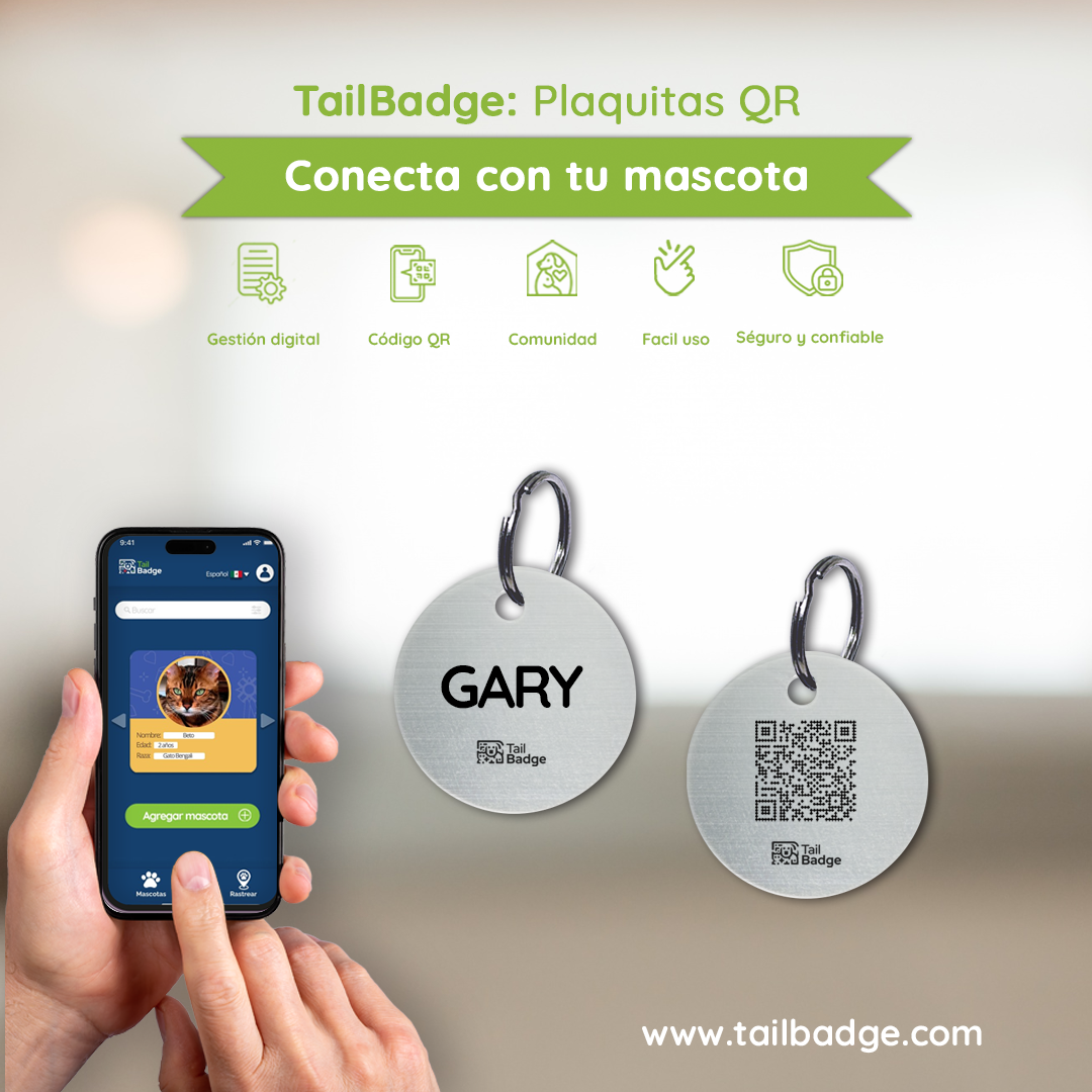 PLACA PARA MASCOTA CIRCULAR  (ALUMINIO)