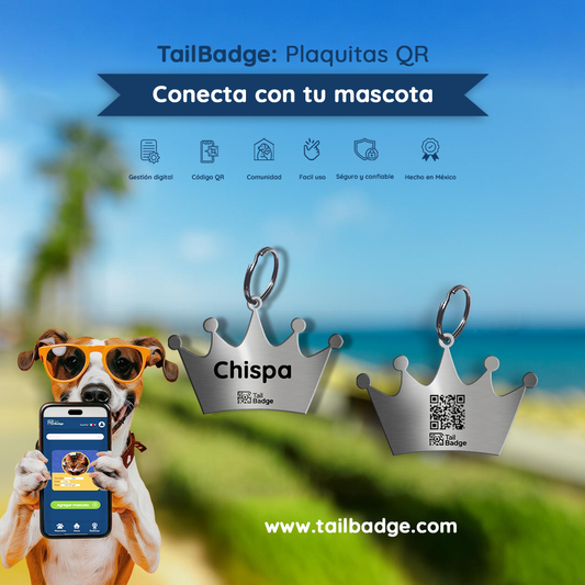 PLACA PARA MASCOTA CORONA