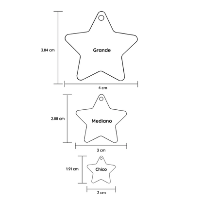 PLACA PARA MASCOTA ESTRELLA