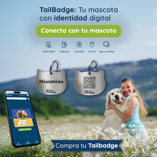 PLACA PARA MASCOTA GATO