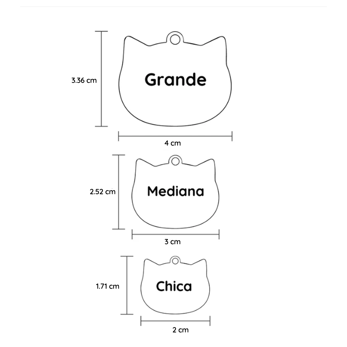 PLACA PARA MASCOTA GATO
