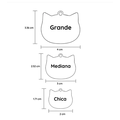 PLACA PARA MASCOTA GATO