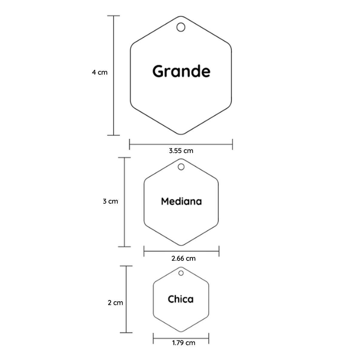 PLACA PARA MASCOTA HEXAGONO