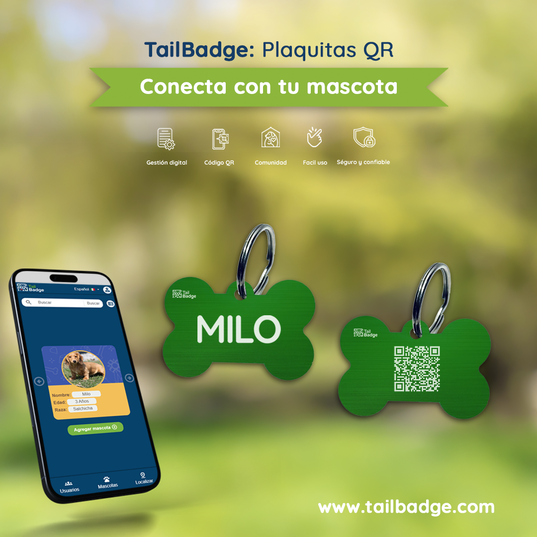 PLACA PARA MASCOTA CON FORMA DE HUESO (ALUMINIO)