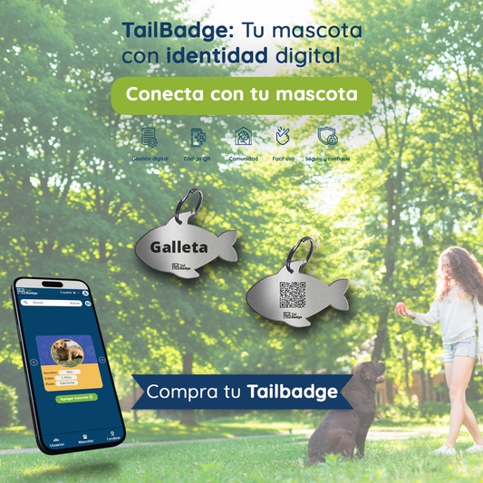 PLACA PARA MASCOTA FORMA DE PEZ